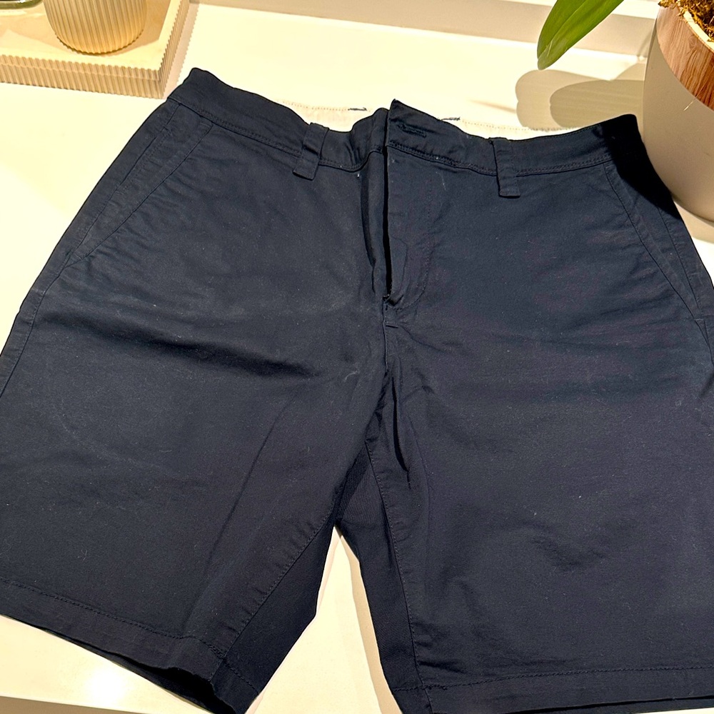 Armani Exchange Dark Blue Flat Front Shorts